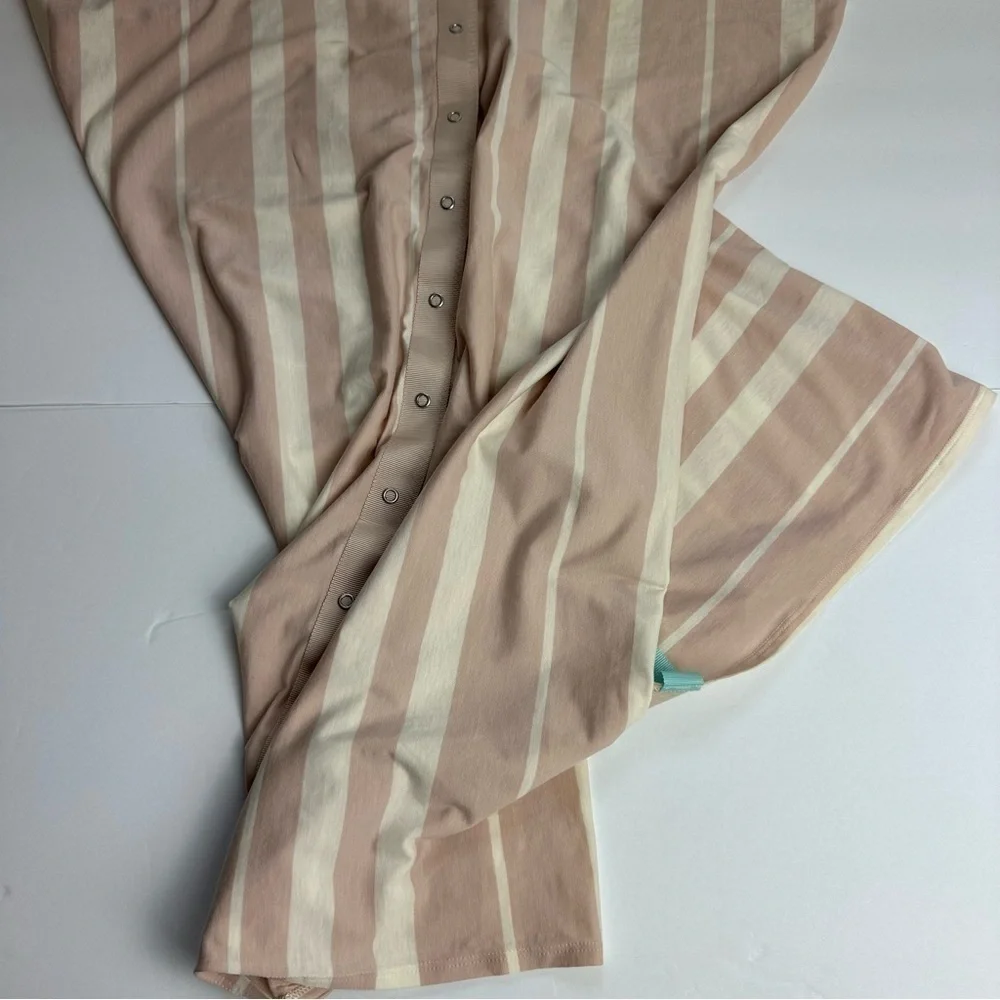 Lululemon Vinyasa Scarf One Size Pima Cotton Striped light pink & cream